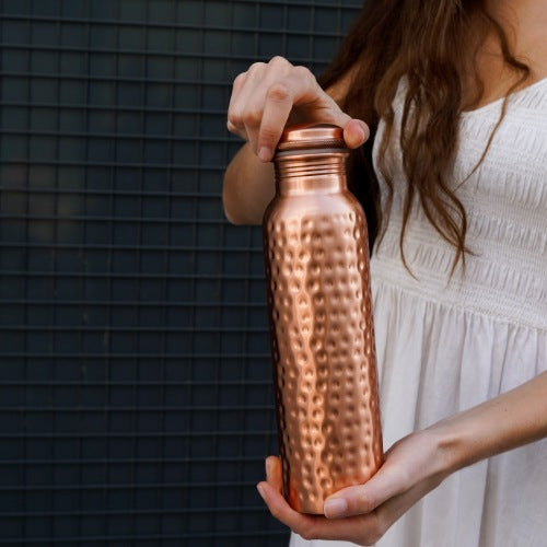 Beaten Copper Water Bottle (900ml)