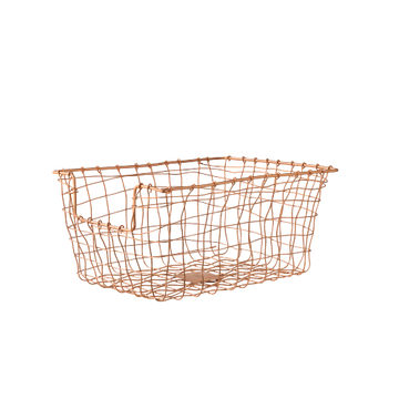 Copper Wire Rectangular Basket