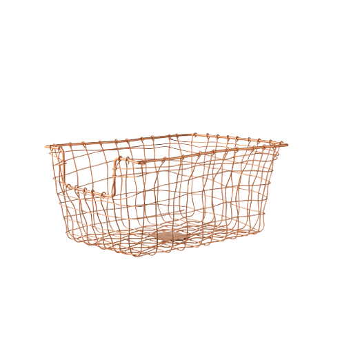 Copper Wire Rectangular Basket | The Goodness Company