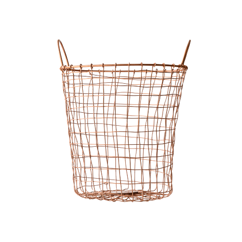 Copper Wire Round Basket