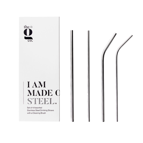 Steel Straws (Pack of 4 + Brush)